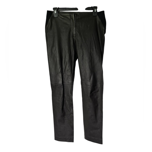 Armani Collezioni Lamb Leather Skinny Pants Black Excellent Size 6 - Picture 1 of 7